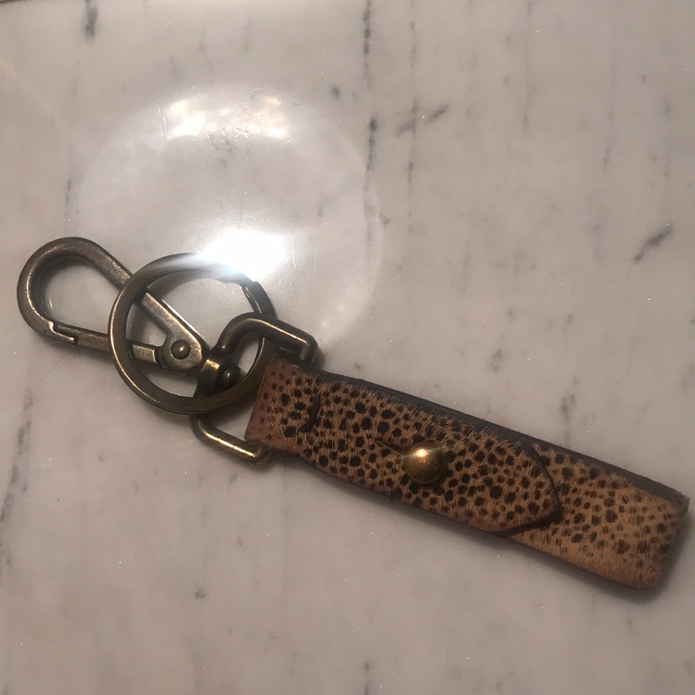 Madewell Leopard Print Keychain